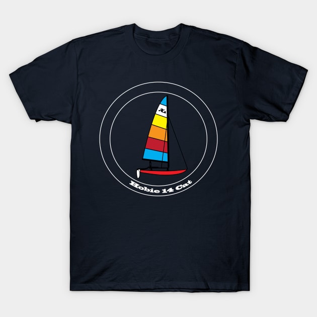 Hobie 14 Catamaran Sailboat T-Shirt by CHBB